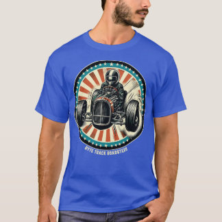 Camiseta Corrida de Hot Rod Estilo de Quadrinhos