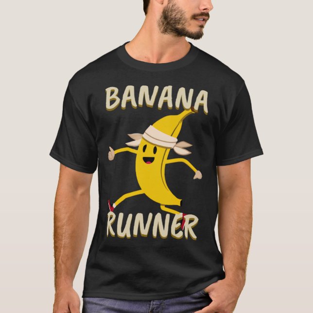 Camiseta Corrida de jogador de banana correndo de bananeira (Frente)