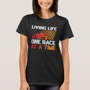 Camiseta Corrida de Kart Vintage Vivendo a Vida Uma Corrida