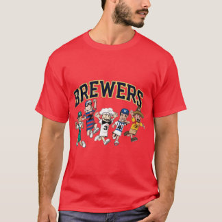 Camiseta Corrida de mascote de linguiça Brewers desenho ani