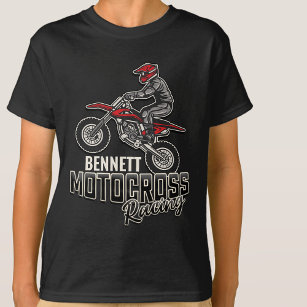 Camiseta Corrida de Motocross de bicicleta Dirt NAME Person