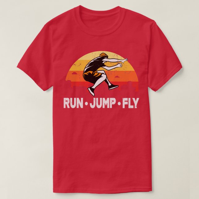 Camiseta Corrida de Parkour Saltar Voar (Frente do Design)