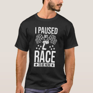 Camiseta Corrida De Slot Car Eu Parei Minha Corrida Para Es