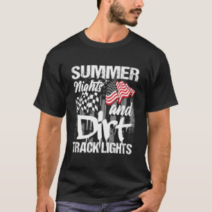 Camiseta Corrida de Sprint Car Noites de Verão e Luzes de P