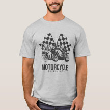 Corrida de Superbike de Moto com Bandeiras Xadrez