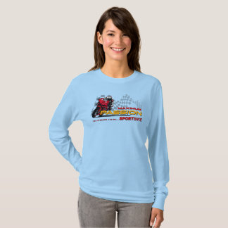 Camiseta Corrida de Superbike Paixão Máxima Gráfico de Moto
