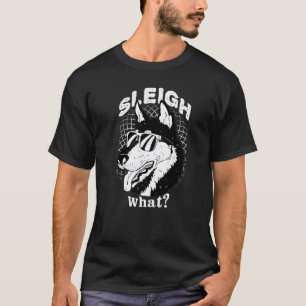 Camiseta Corrida de trenó puxado por husky do Alasca e mush