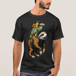 Camiseta Corrida de Velocidade de Animais Lentos Slothurtle