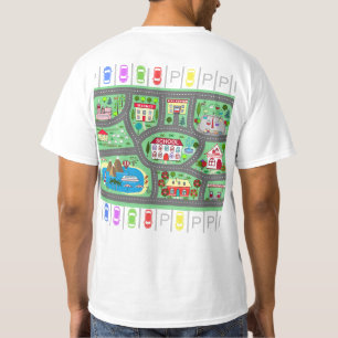 Camiseta Corrida do carro no Pai traseiro
