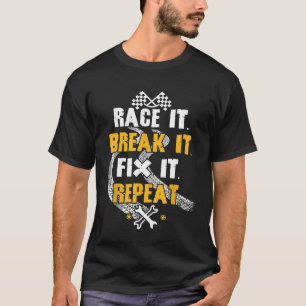 Camiseta Corrida Mecânica De Corrida E Quebra-A, Arrume-A D