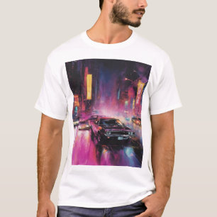 Camiseta Corrida noturna em Vibrant City