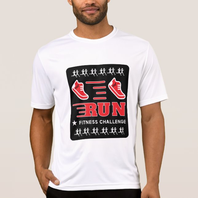 Camiseta Corrida Obter suporte motivacional para Ajustados  (Frente)