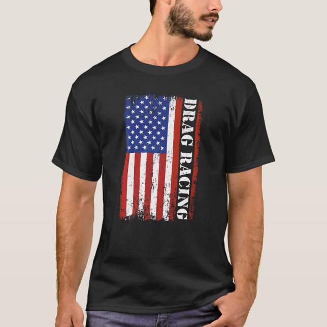 Camiseta Corrida Patriórica Carro Americano de Bandeiras (Frente)