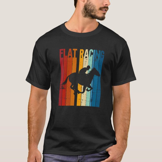 Camiseta Corrida Plana Retro Hipismo Equestre (Frente)