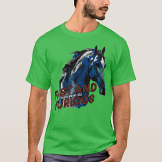 Camiseta Corrida rápida e feroz de cavalos