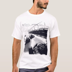 Camiseta Corridas de carrinho em volta da pista