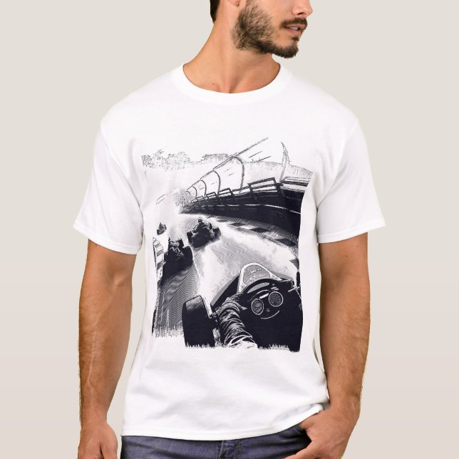 Camiseta Corridas de carrinho em volta da pista (Frente)