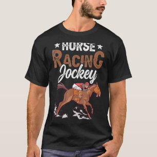 Camiseta Corridas De Cavalos Jóquei Corredor Cavalos De Cor