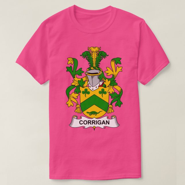 Camiseta Corrigan Coat of Arms Family Crest  (Frente do Design)