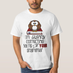 Camiseta Corrigindo Silentemente Sua Gramática Coruja Sarcá