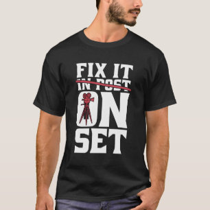 Camiseta Corrigir no Set Cinema Video Editor Movie Diretor