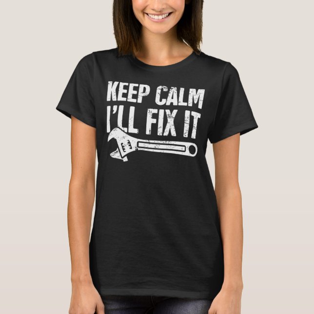 Camiseta Corrigir o Compro de reparo de carro técnico Mecha (Frente)