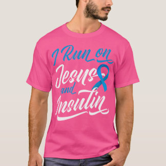 Camiseta Corro Em Jesus Insulina Diabética Cristã