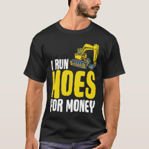 Camiseta Corro Hoes para Money Construction Worker Adult Hu