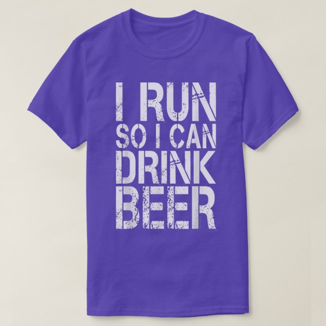 Camiseta Corro Para Beber Cerveja  (Frente do Design)