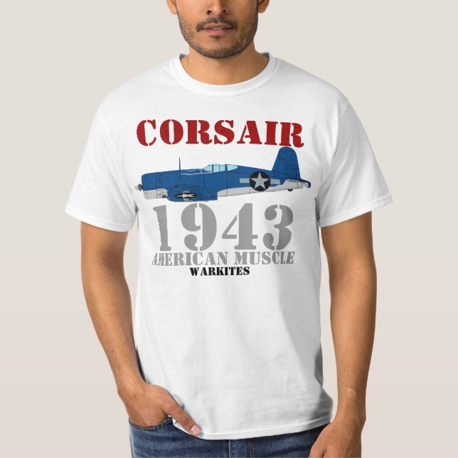 Camiseta Corsair-muscular T-Shirt-F4U-1A (Frente)