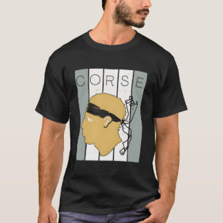 Camiseta Córsega Corso Córsega 2B Cabeça De Maure Córsega F