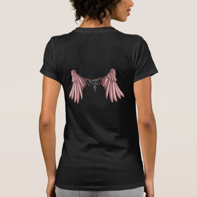 Camiseta Corset Angel Wings cor-de-rosa (Verso)
