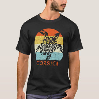 Camiseta Corsica France Vintage Retro Turtle European Vacat