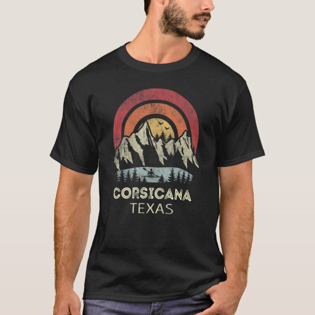 Camiseta Corsicana Texas Mountain Sunset Sunrise Kayaking (Frente)