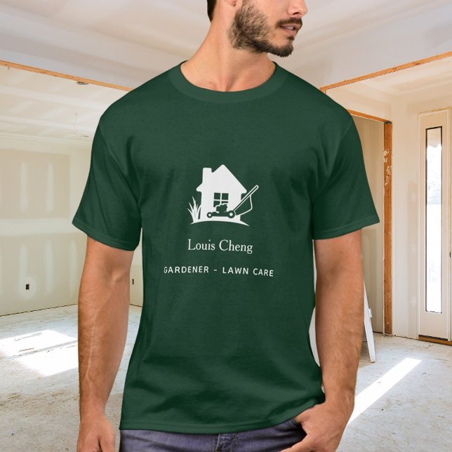 Camiseta Cortador de grama verde para jardinagem (Criador carregado)