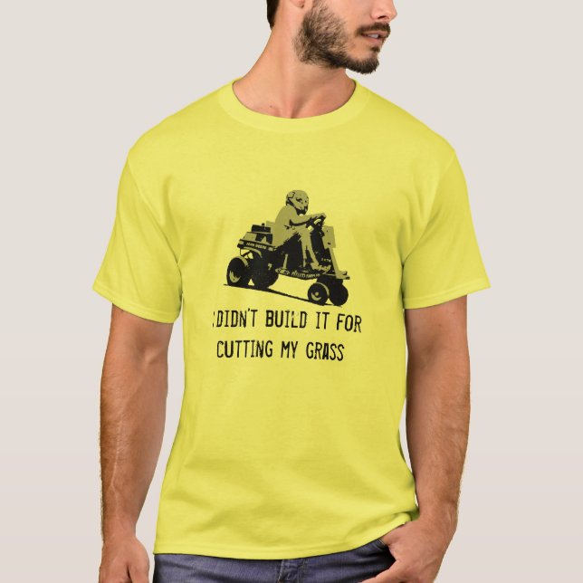 Camiseta Cortando minha competência do Lawnmower da grama (Frente)