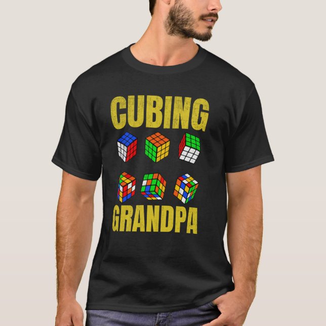 Camiseta Cortando Vovô Quebra-cabeça Velocidade Cortando Lo (Frente)