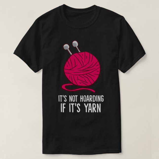 Camiseta Cortar Não é açucar se é crochê de Yarn (Frente do Design)