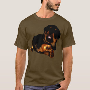 Camiseta Cortar o Vetor de Puppy do Rottweiler