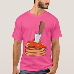Camiseta Corte a Comida de Halloween de Pancake de Faca