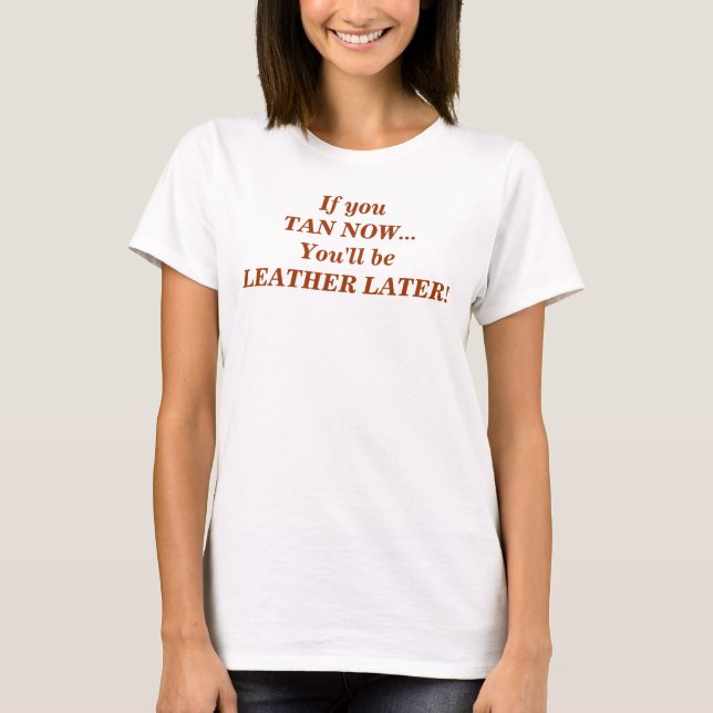 Camiseta Corte Agora...Couro Mais Tarde Citação Engraçada (Frente)