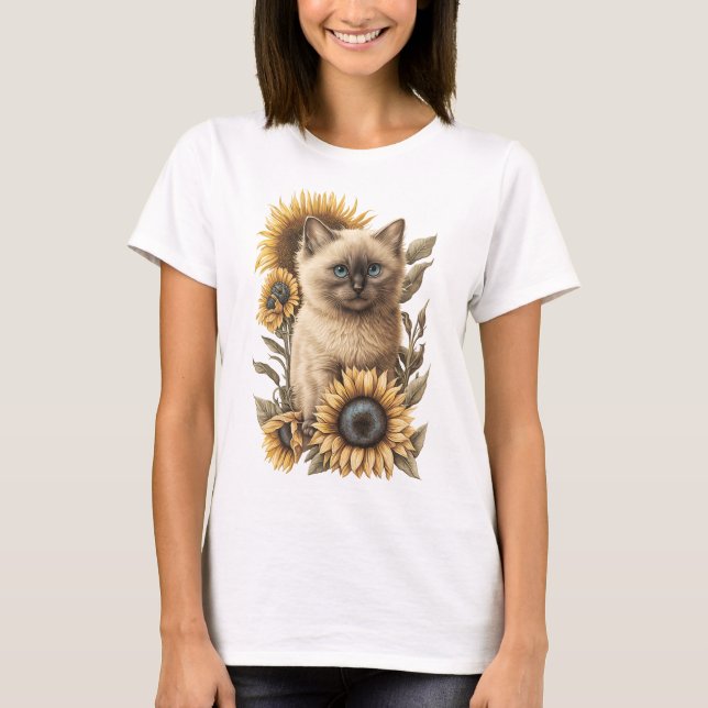 CAMISETA CORTE BALINÊS ADORÁVEL COM FLORES (Frente)