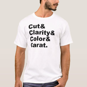 Camiseta Corte & Clareza & Cor & Quilate   Classificação de