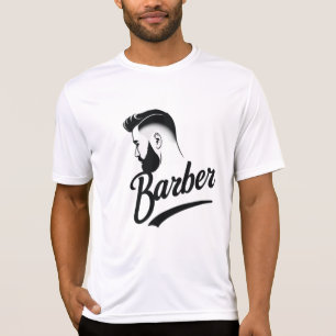 Camiseta Corte de Cabelo Clássico de Barbeiro & Silhueta de