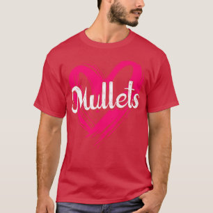 Camiseta Corte de cabelo dos anos 80 Coração Amor Mullets P