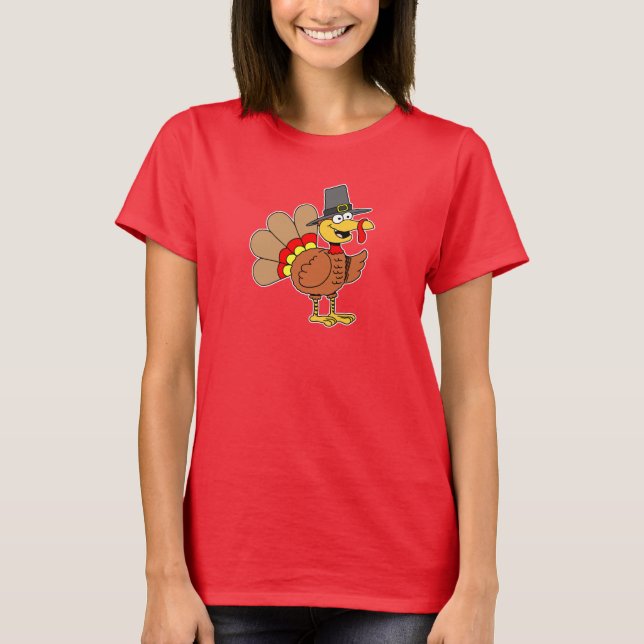Camiseta Corte de Cartoon Peregrino na Turquia (Frente)