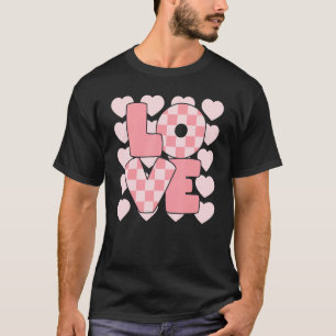Camiseta Corte de Feliz dia de os namorados do Coração Retr