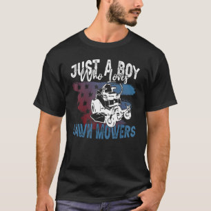 Camiseta Corte de Grama Apenas um Garoto que Ama Cortadores