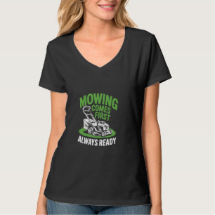 Camiseta Corte de Grass Prioritário de Lawn Mower Funny Lan