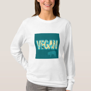 Camiseta Corte de papel vegetariano